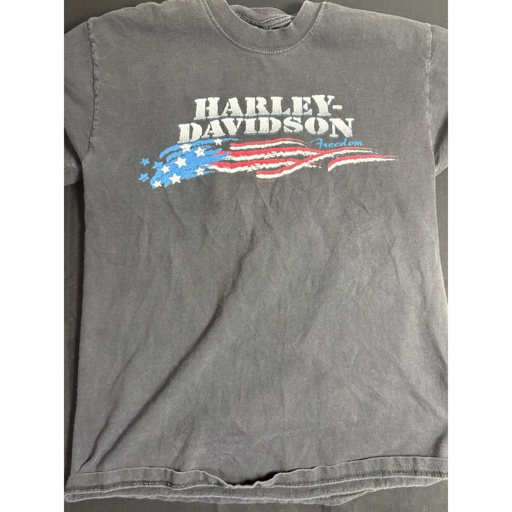 Vintage Y2K‎ Harley-Davidson Mason OH Black Tee M Biker